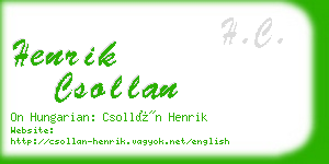 henrik csollan business card